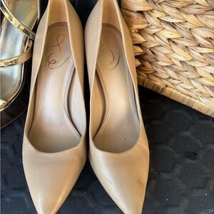 Sam Edelman Nude Pointed Toe Stiletto Pumps Size 10